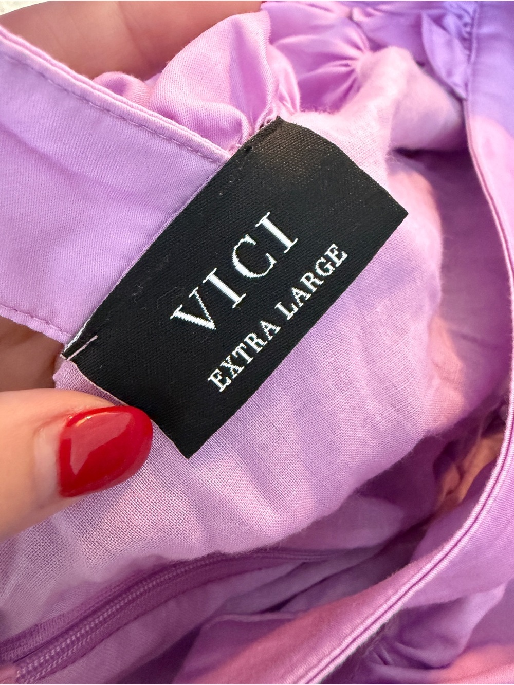Vici Lilac Ruffle Dress with Sash - Picture 3 of 4